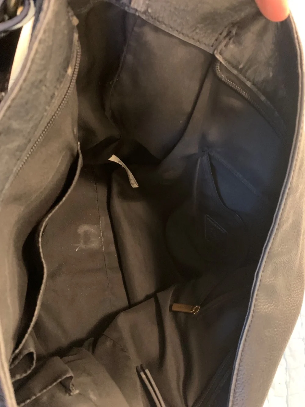 Fossil black leather handbag
